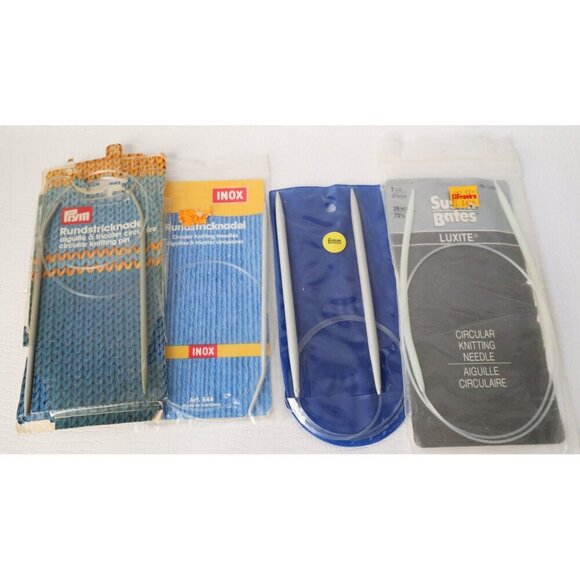 12 Vintage Circular Knitting Needles 4 1/2 mm - 3 3/4 mm - 6 mm - Picture 4 of 5